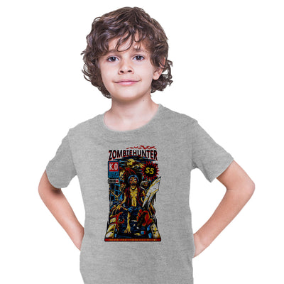Zombiehunter - Retro Halloween Shooter Game T-shirt for Kids - Kuzi Tees