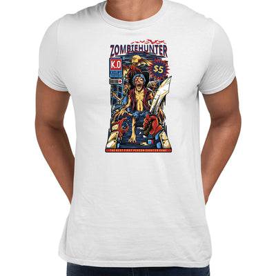 Zombiehunter - Retro Halloween Shooter Game Unisex T-shirt - Kuzi Tees