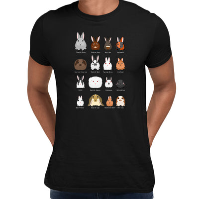 Rabbits breeds chart Typography Unisex T-shirt - Kuzi Tees