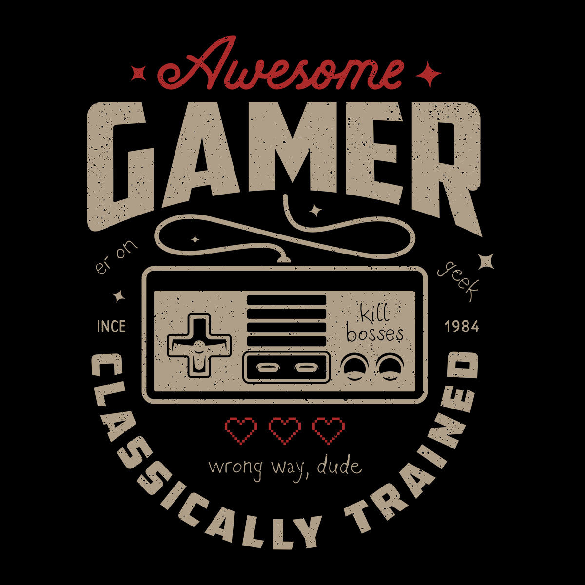 Kids Gaming T-Shirt Old School Gamer Retro Video Game Awesome Player T-shirt for Kids - Kuzi Tees