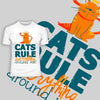 Cats Rule Everything Around Me - T-shirts For The Crazy Cat Ladies or Men - Kuzi Tees
