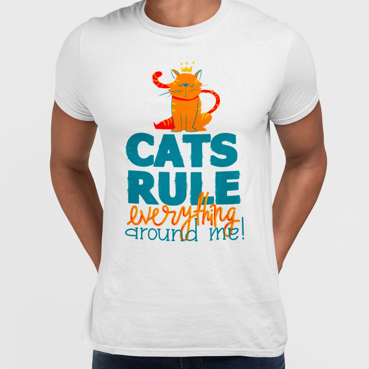 Cats Rule Everything Around Me - T-shirts For The Crazy Cat Ladies or Men - Kuzi Tees