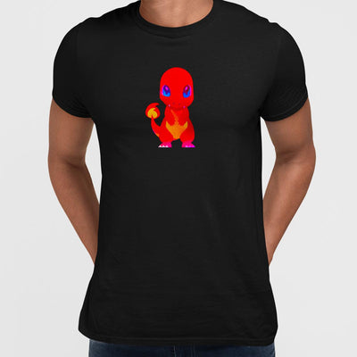 Charmander Fire-Type Pokémon Go Generation One Black Tee - Kuzi Tees