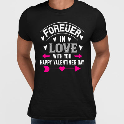 Forever in love with you happy valentines day - valentine's day Unisex T-shirt edition - Kuzi Tees