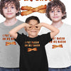 I put bacon on my bacon Funny Slogan Kids T-Shirt - Kuzi Tees