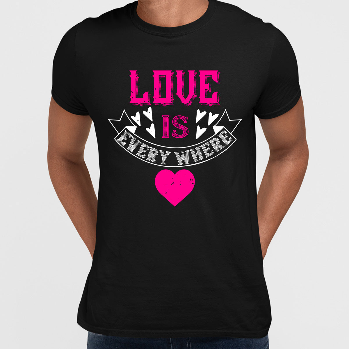 Love is every where - valentine's day Unisex T-shirt edition - Kuzi Tees