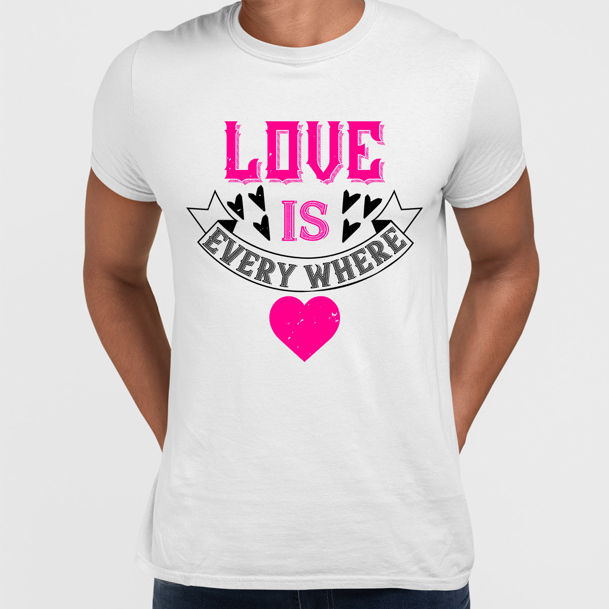 Love is every where - valentine's day Unisex T-shirt edition - Kuzi Tees