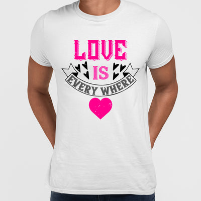 Love is every where - valentine's day Unisex T-shirt edition - Kuzi Tees