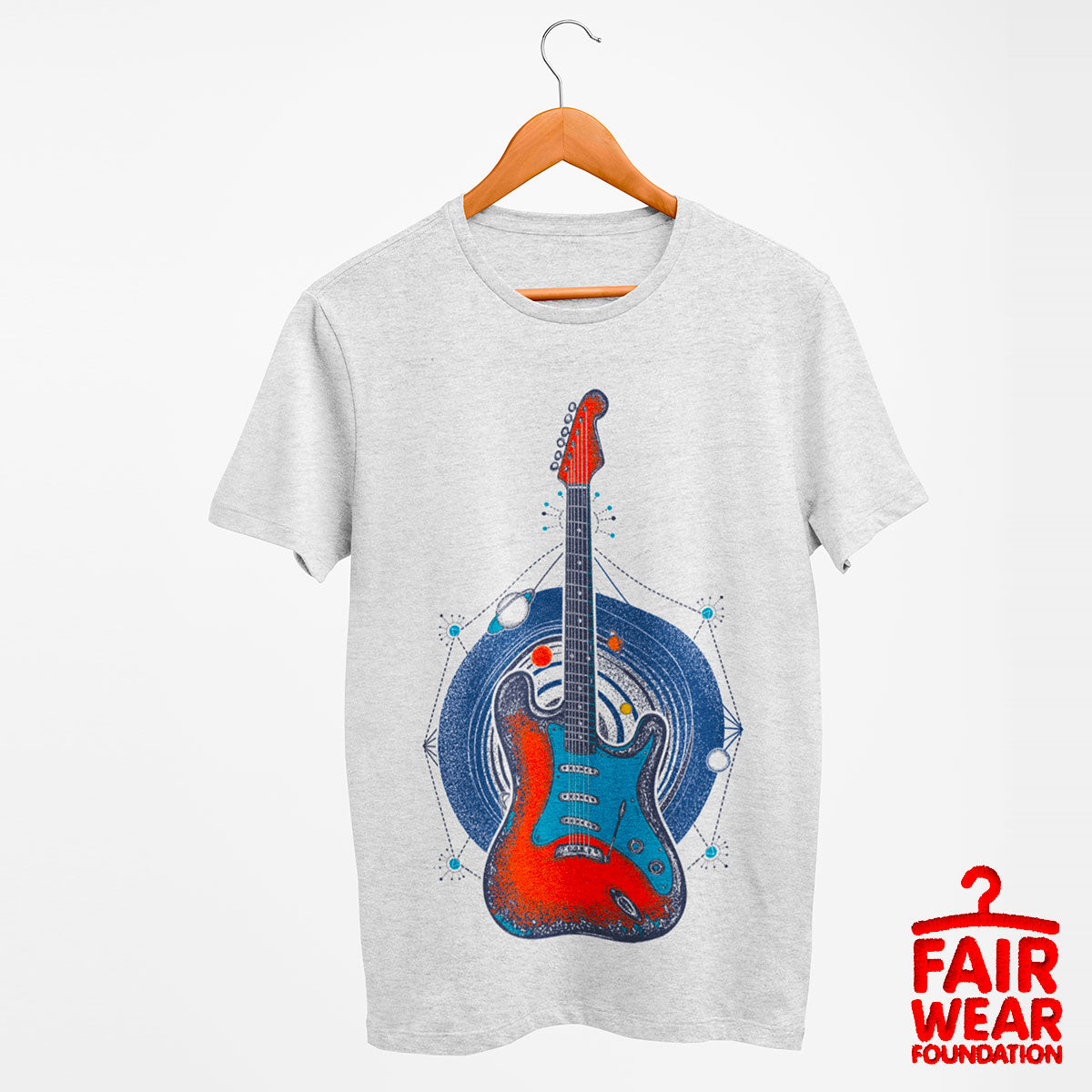 Retro Old Skool - Guitar & The Universe - Kuzi Tees
