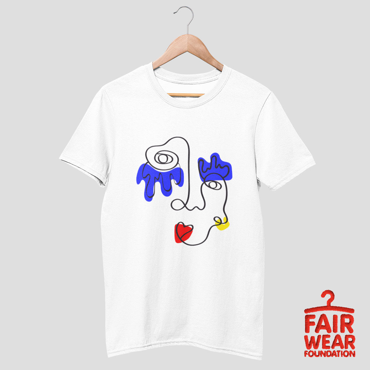 Old Skool Minimalist One Line Abstract Abstract Portrait One - Kuzi Tees