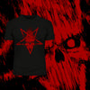 Red Blooded Pentagram sign with Skull Symbol - Kuzi Tees
