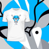 Minimal Cute Arctic Reindeer Ice Cave T-Shirt Design - Kuzi Tees