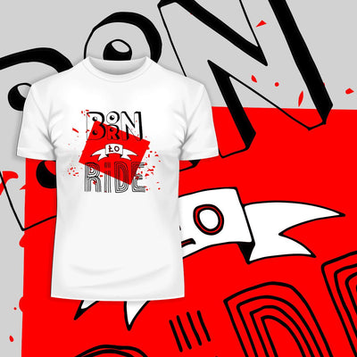 Born To Ride Minimal Hand Written Biker T-Shirt - Kuzi Tees