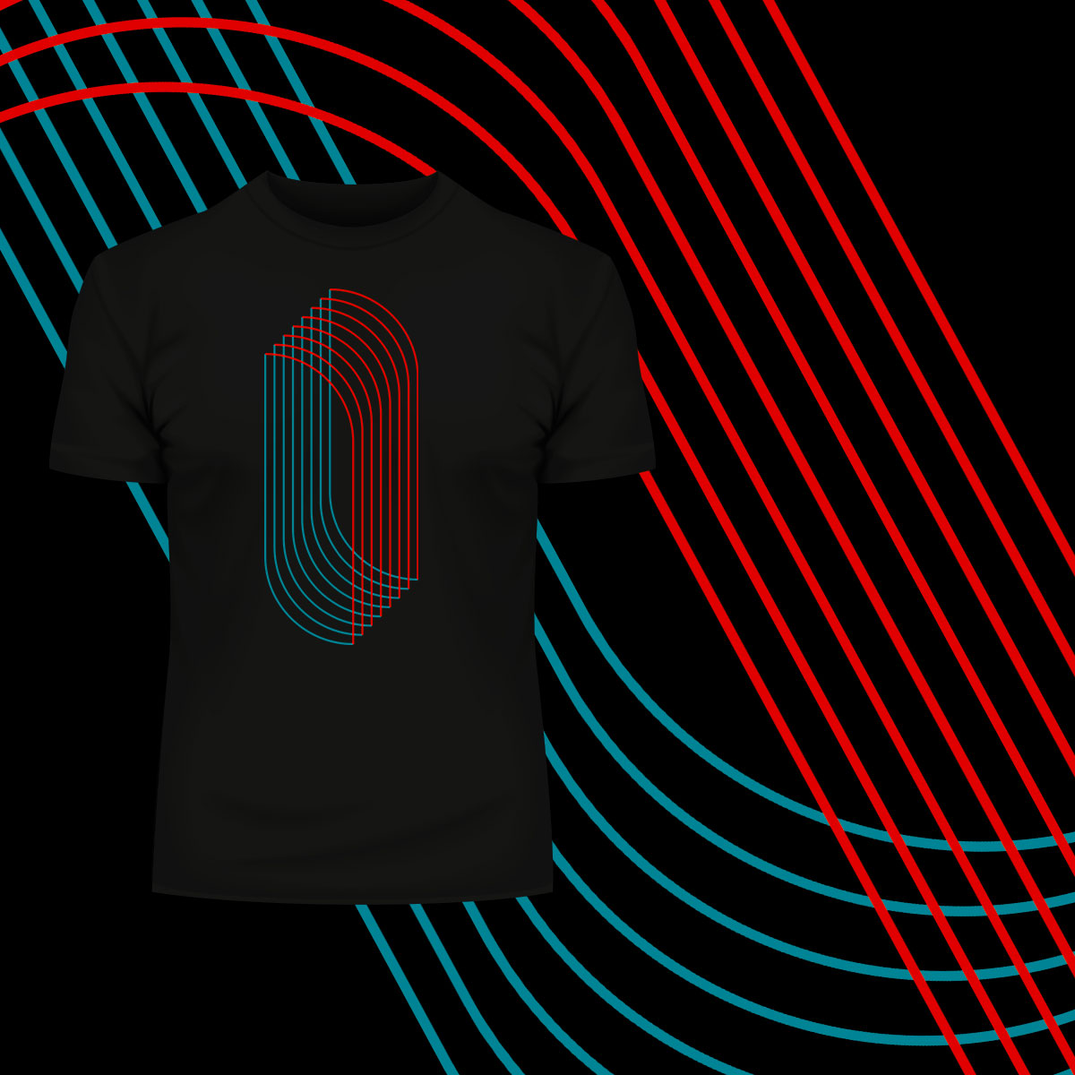 Modern Geometric Elements - Line Dots & Shapes Printed t-shirts Unisex Sample 02 - Kuzi Tees