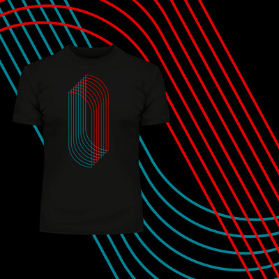 Modern Geometric Elements - Line Dots & Shapes Printed t-shirts Unisex Sample 02 - Kuzi Tees