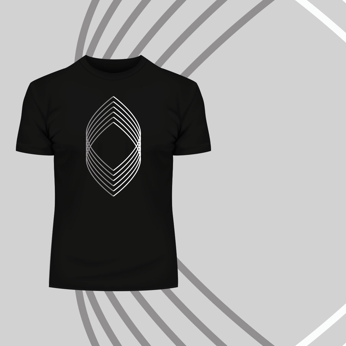 Modern Geometric Elements - Line Dots & Shapes Printed t-shirts Unisex Sample 06 - Kuzi Tees