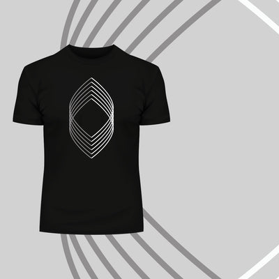 Modern Geometric Elements - Line Dots & Shapes Printed t-shirts Unisex Sample 06 - Kuzi Tees