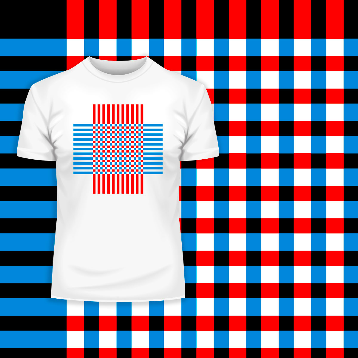 Modern Geometric Elements - Line Dots & Shapes Printed t-shirts Unisex Sample 16 - Kuzi Tees