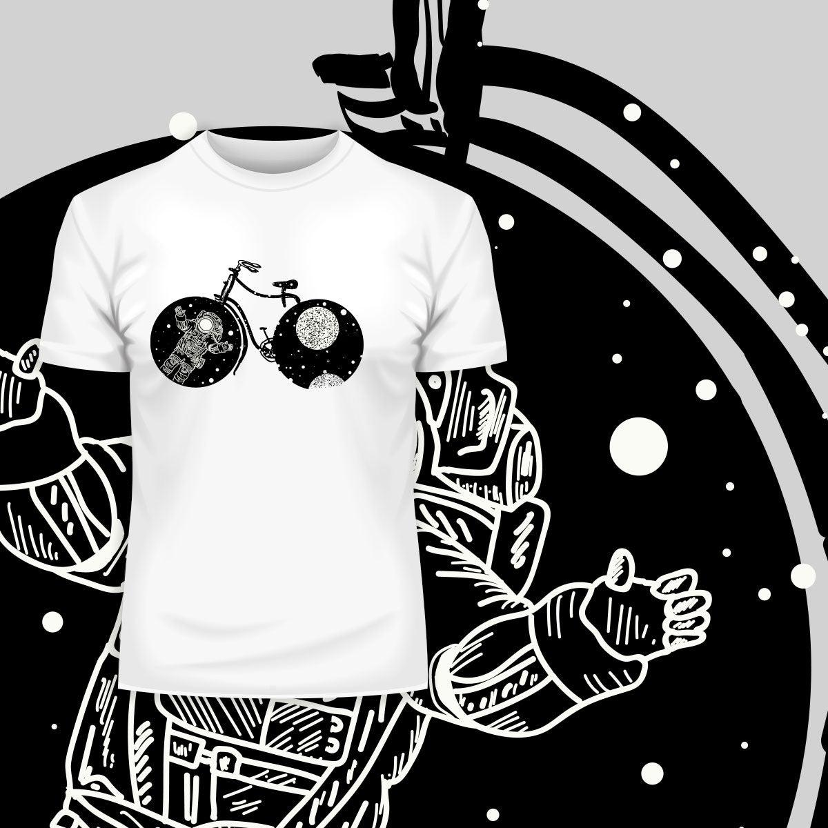 Boundless Universe Melting Abstract T-Shirt Design for all bicycle lovers - Kuzi Tees