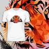 Low Poly Triangular Tiger Head Polygonal Trendy Style - Kuzi Tees