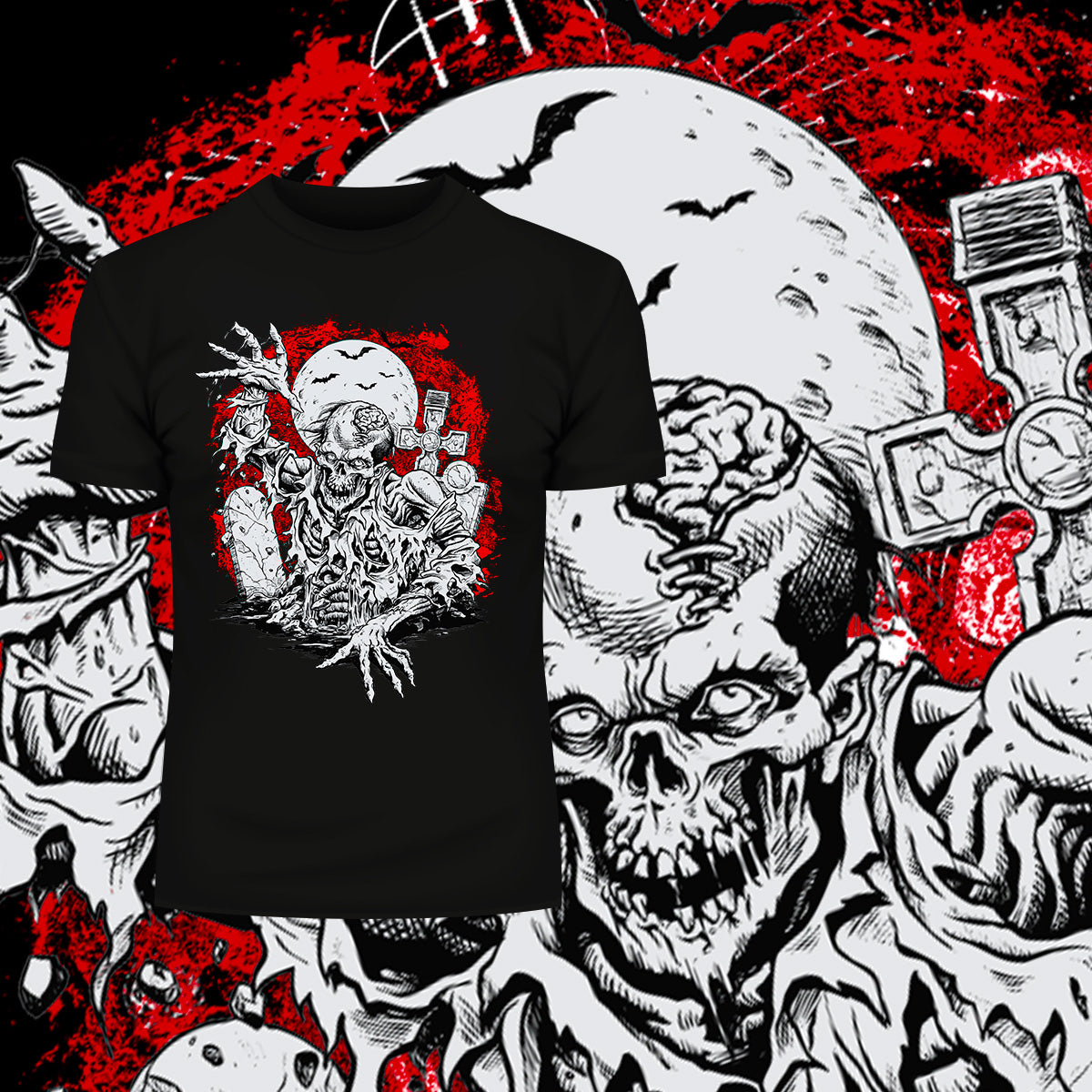 Zombie Rising From the Grave - Kuzi Tees