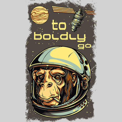 Go Chimp Astronaut T-Shirt With An Attitude - Kuzi Tees