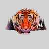 Low Poly Triangular Tiger Head Polygonal Trendy Style - Kuzi Tees