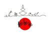Abstract One Line Drawing Christmas Ho Ho Ho Tee - Kuzi Tees