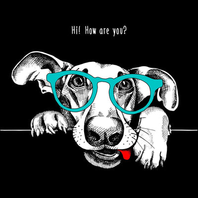 Hip Hop T-Shirt Dog with the Glasses - Kuzi Tees