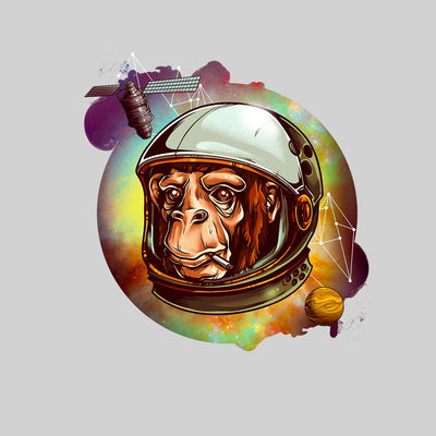 Awesome Cosmic Chimp T-Shirt with an Attitude - Kuzi Tees