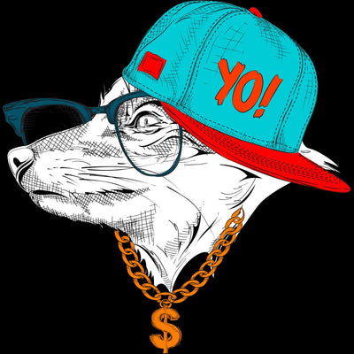 Hip Hop T-Shirt Fox with the Hat - Kuzi Tees