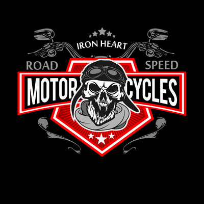 Vintage Biker Tank Top Skull  prints Emblems - Kuzi Tees