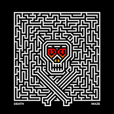 Halloween Death Maze Male Female Unisex festive Black White T-shirt - Kuzi Tees