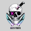 Dirty Pirate Skull T-shirts with an Attitude For men and women - Kuzi Tees