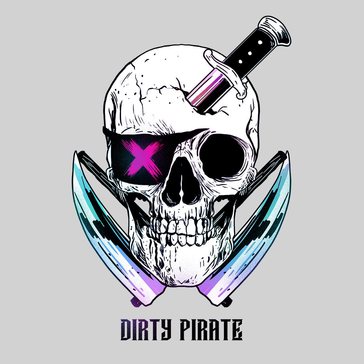 Dirty Pirate Skull T-shirts with an Attitude For men and women - Kuzi Tees