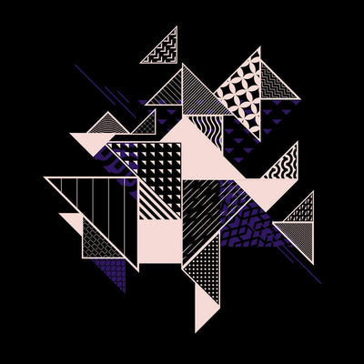 Abstract Flat Art Background With Geometric Elements Tank Top - Kuzi Tees