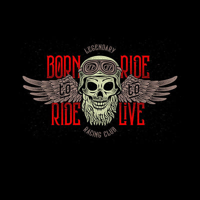 Biking beard skull wearing a biker helmet Tank Top - Kuzi Tees