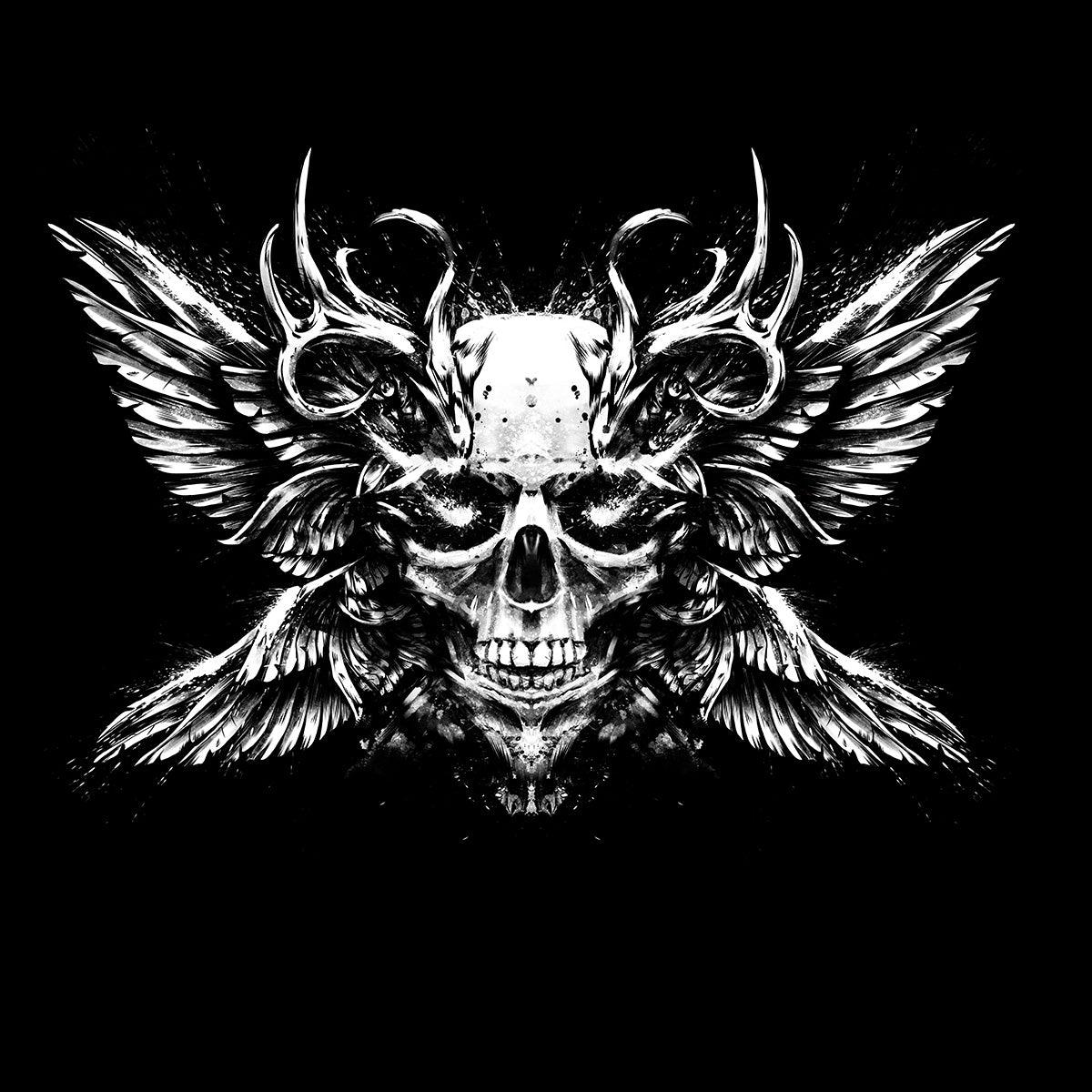 Demon Skull With Sparkling Eyes - Kuzi Tees