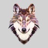 Low Poly Triangular Wolf Head Polygonal Trendy Style - Kuzi Tees
