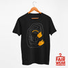 Old-Skool One Line Drawing Abstract Face Three - Kuzi Tees