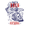 Retro Old Skool - Let's Rock Skull & Guitar - Kuzi Tees