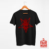 Red Blooded Pentagram sign with Skull Symbol - Kuzi Tees