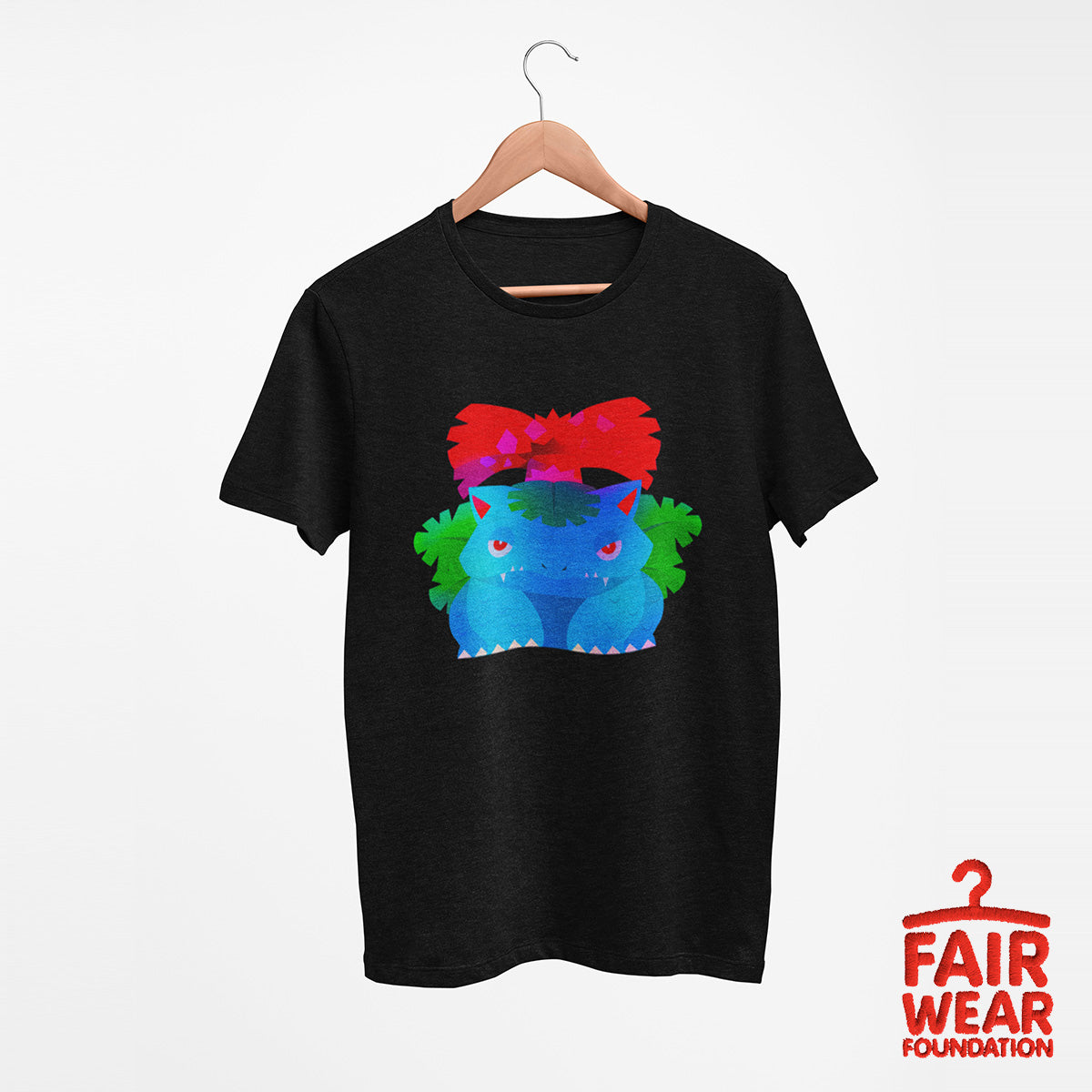 Venusaur  Dual-Type Grass Poison  Pokemon Go Crew Neck Black Tee - Kuzi Tees