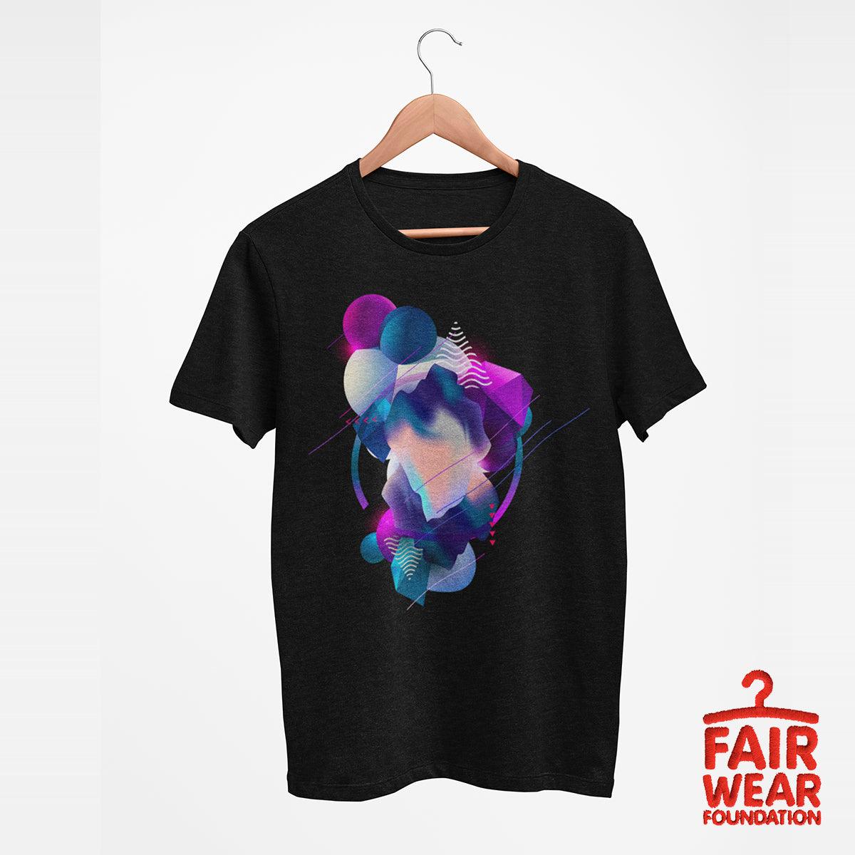 Floating 3D Fluid Abstract Geometric Elements Unique T-Shirt - Kuzi Tees