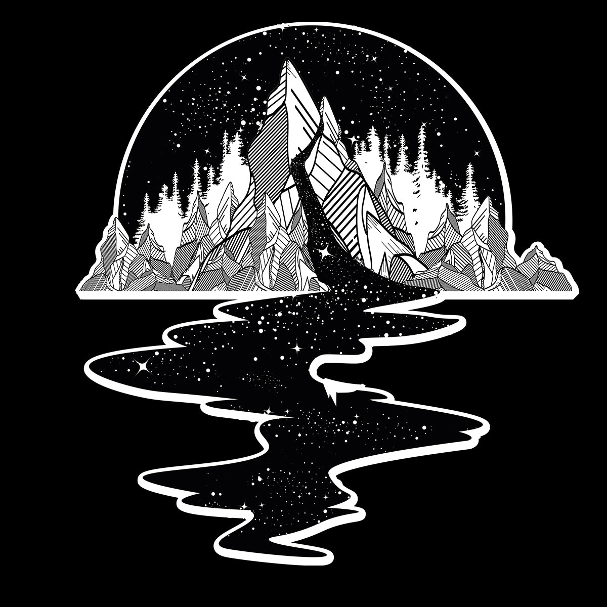 Promotion Old Skool River Full Of Stars - Kuzi Tees