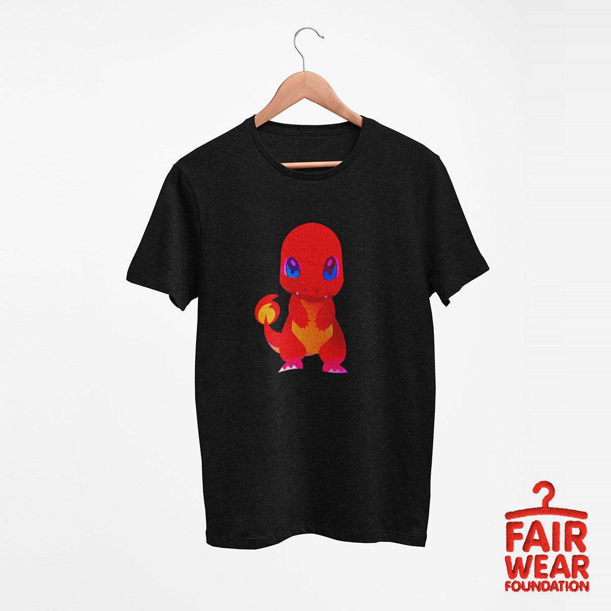 Charmander Fire-Type Pokémon Go Generation One Black Tee - Kuzi Tees