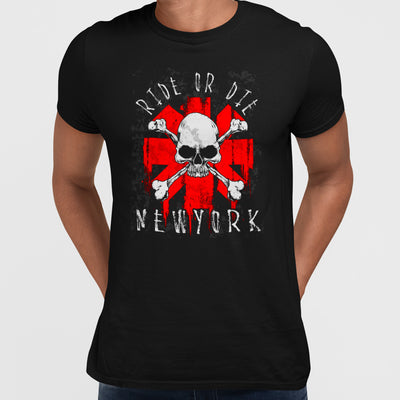 Ride or Die - New York Biker Skull Shirt - Kuzi Tees