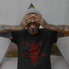 Red Blooded Pentagram sign with Skull Symbol - Kuzi Tees