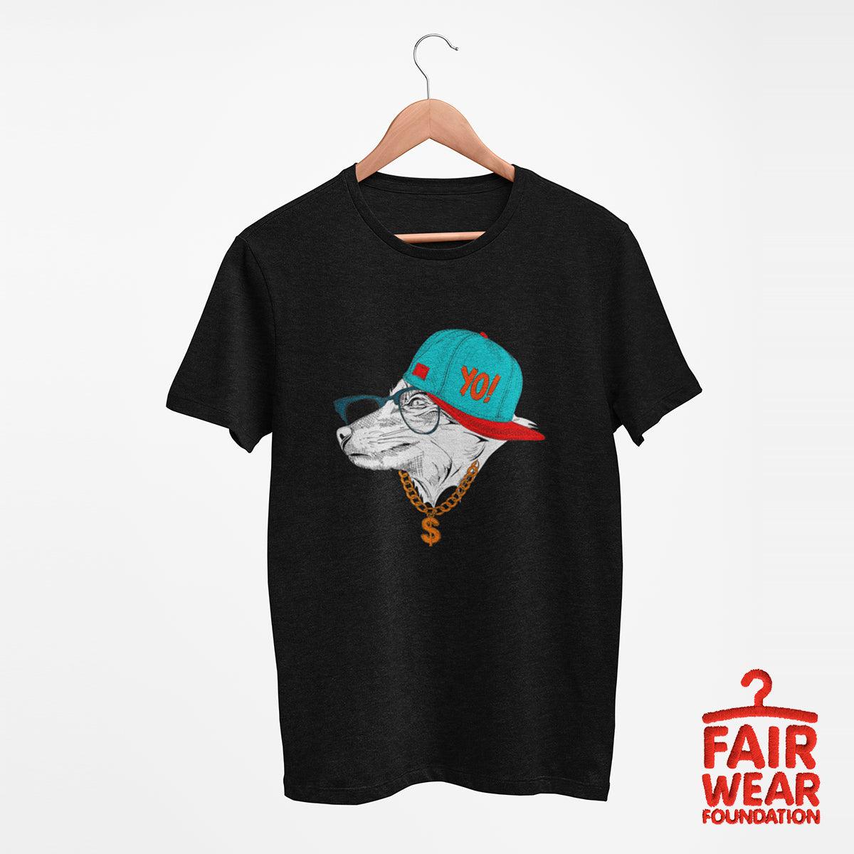 Hip Hop T-Shirt Fox with the Hat - Kuzi Tees