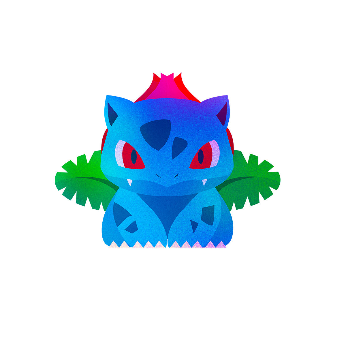 Ivysaur Grass Poison Pokemon Black & White Tank-Top - Kuzi Tees